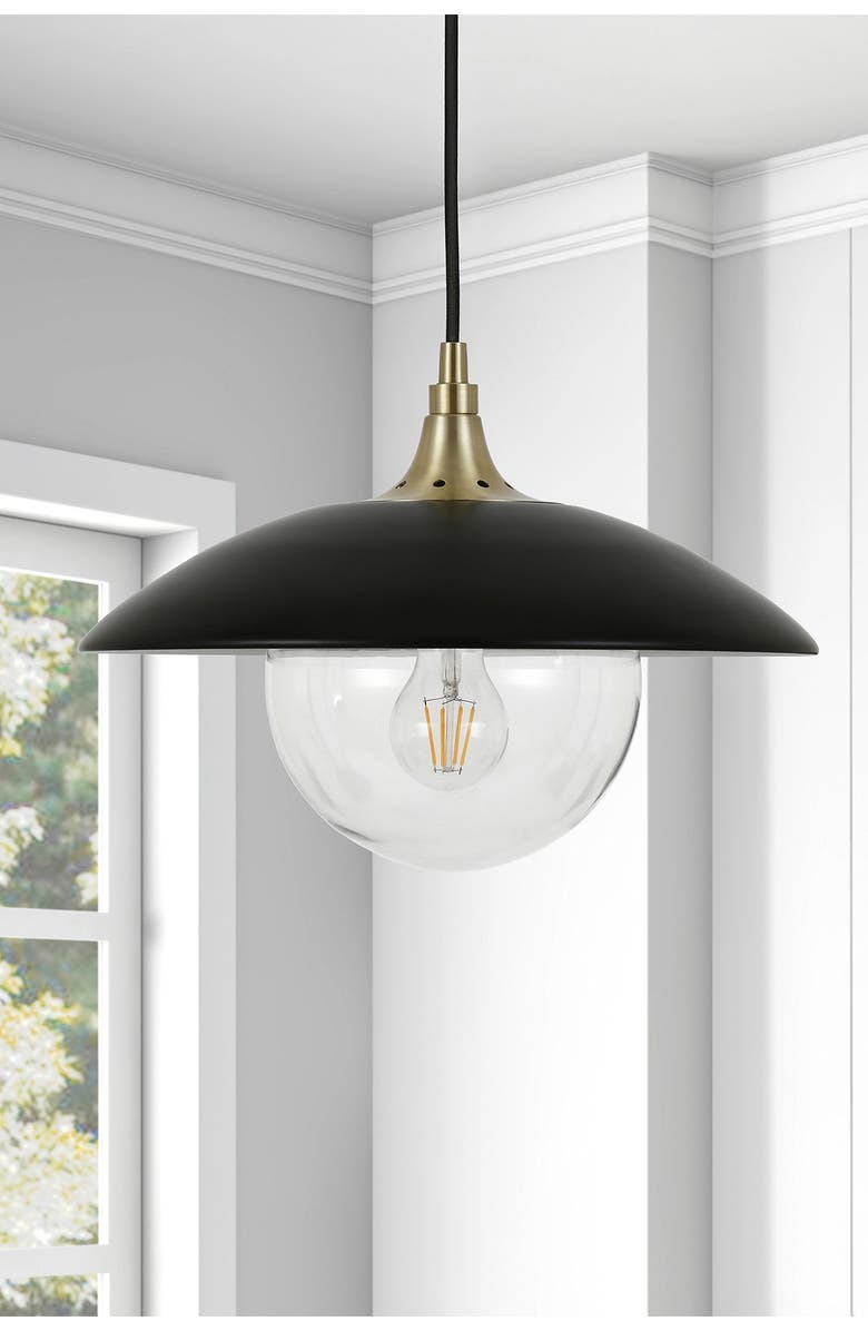 ADDISON AND LANE Alvia Pendant - Black And Gold, Alternate, color, 