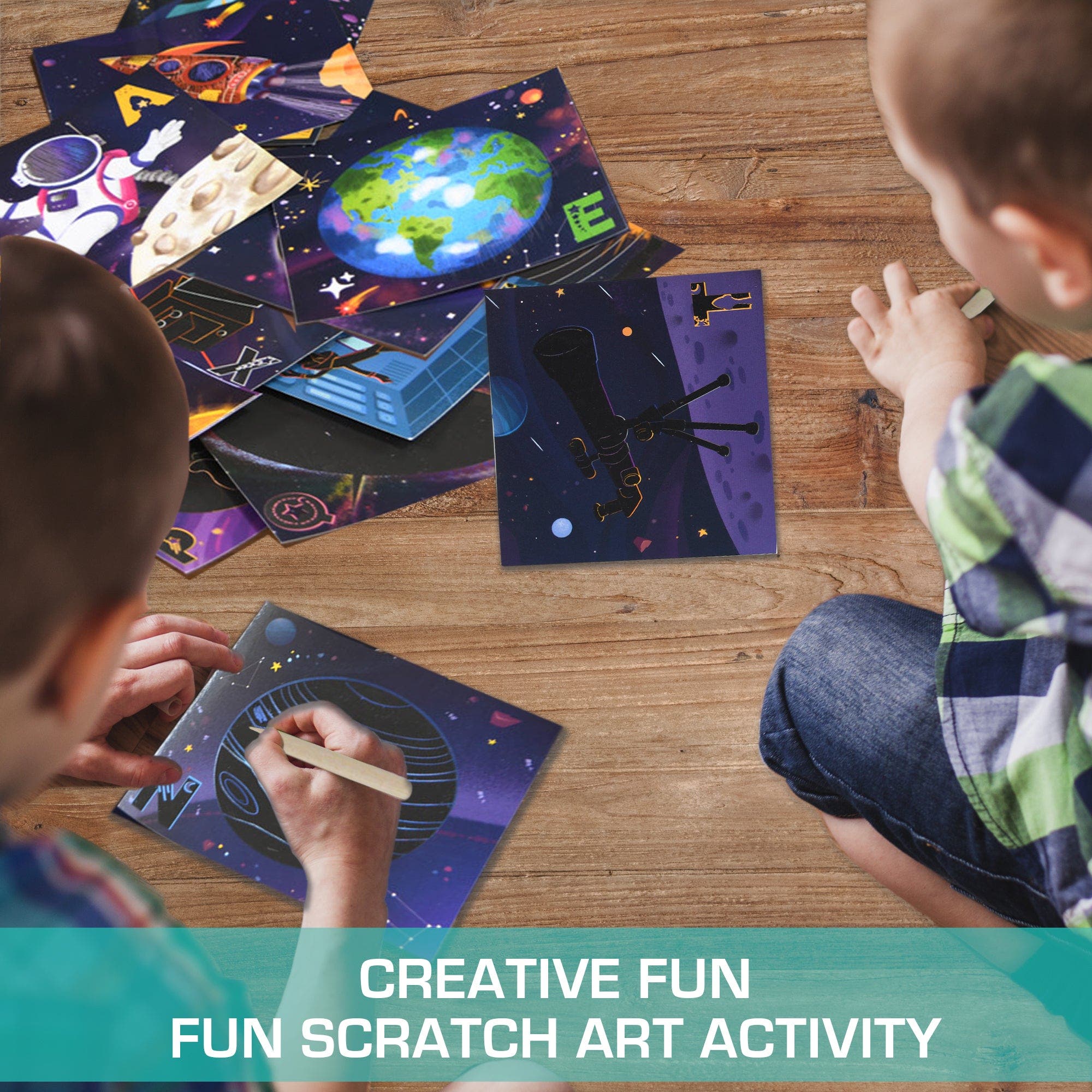 Chalk & Chuckles Scratch Art A to Z Space Adventure | Nordstrom
