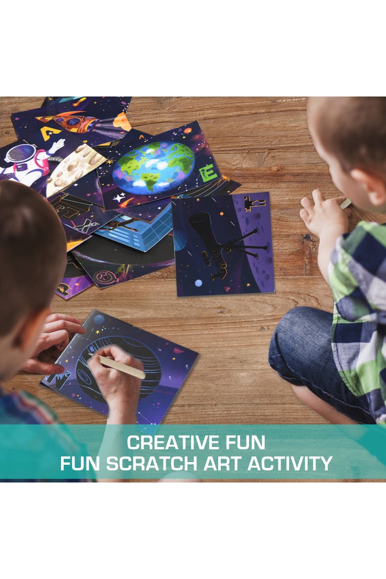 Scratch Art A to Z Space Adventure, Alternate, color, No Color