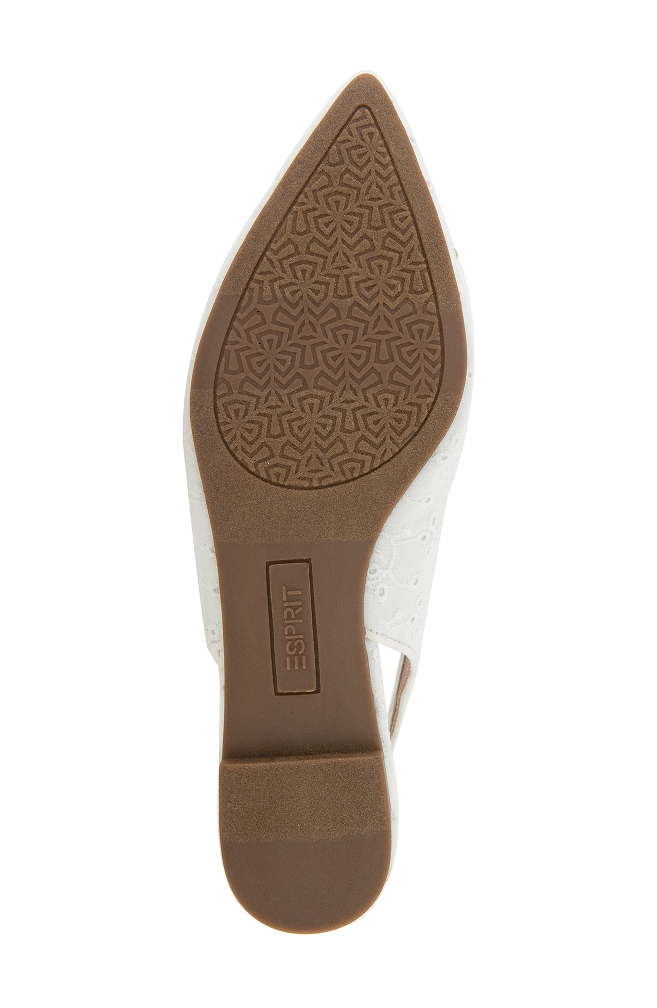 Esprit Petria Slingback Flat, Alternate, color, White Eyelet
