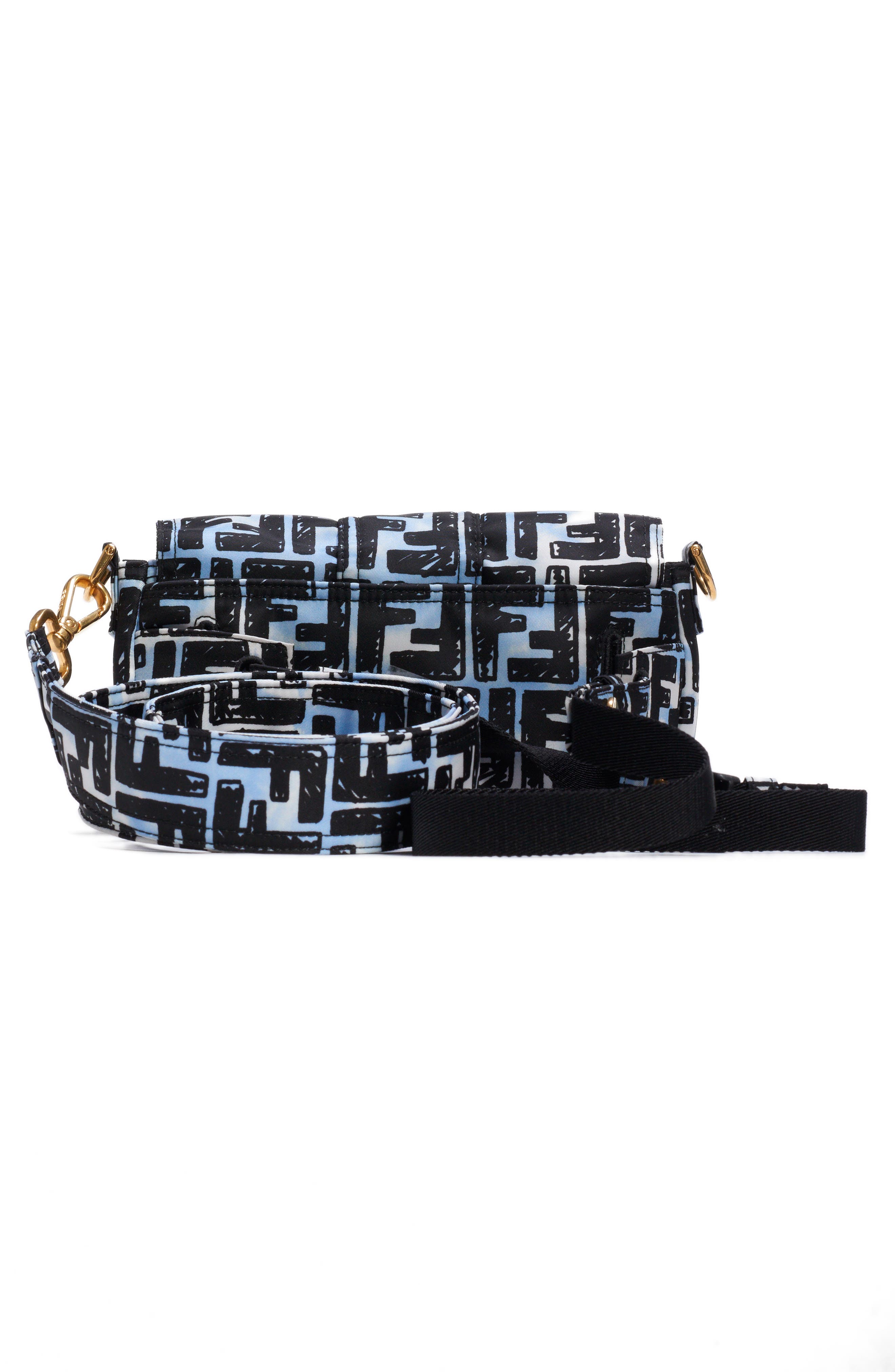 Fendi x Joshua Vides Small Baguette Convertible Nylon Belt Bag, Alternate, color, 
