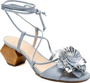 ASHLEY KAHEN Orchid Ankle Wrap Sandal