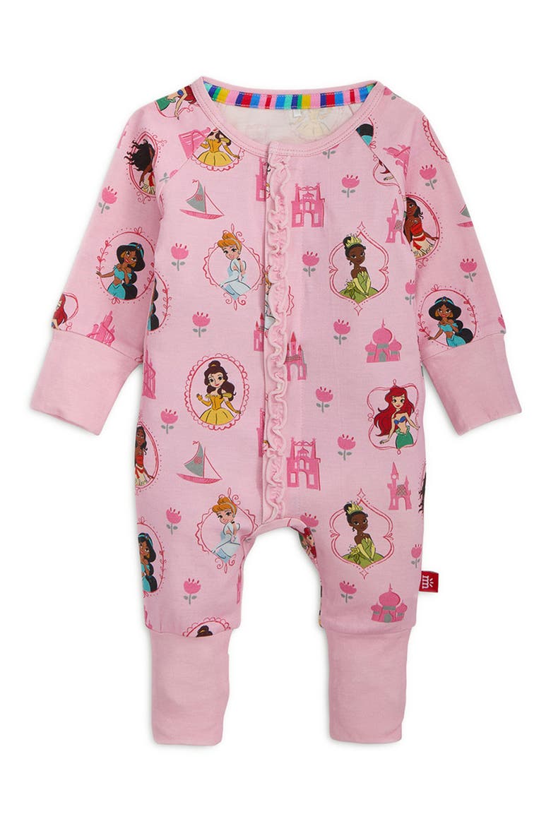 Princess Royal Radiance Ruffle Magnetic Convertible Footie, Main, color, PRINCESS ROYAL RADIANCE
