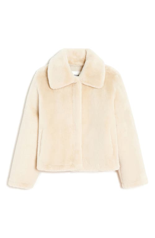 Apparis Elis Faux Fur Short Coat In Neutral
