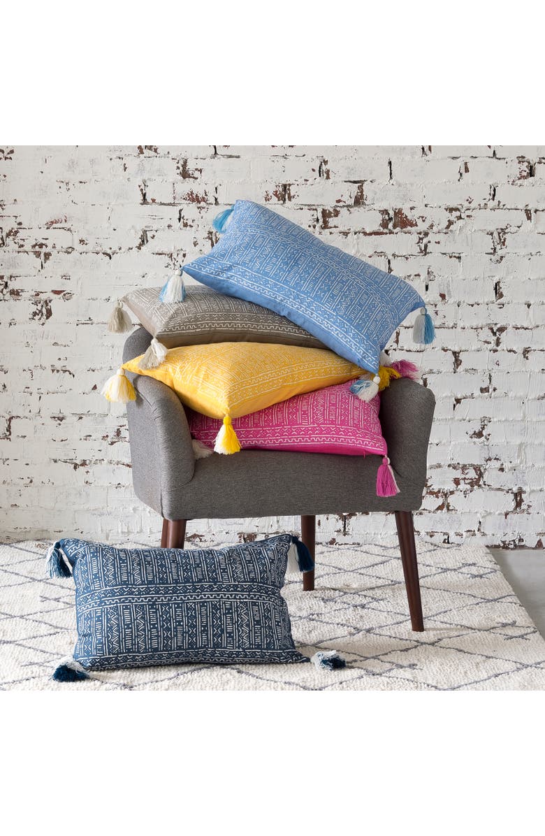 C&F Home Cyrus Woven Tasseled Cotton Decorative Throw Pillow, GET, Alternate, color, Brown