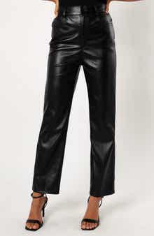 Petal & Pup Maverick High Waist Straight Leg Faux Leather Pants
