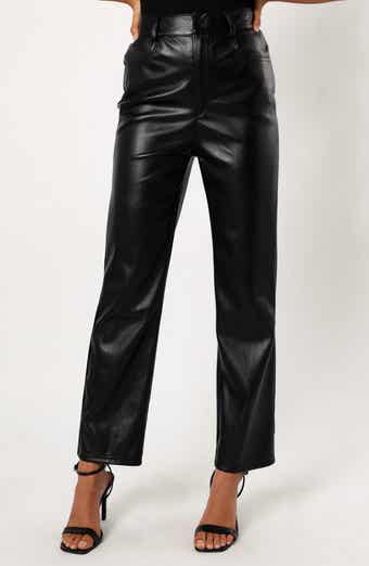 Petal & Pup Maverick High Waist Straight Leg Faux Leather Pants
