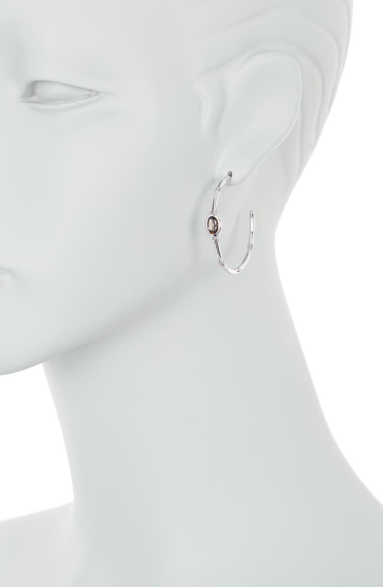 John Hardy 'Batu Bamboo' Medium Hoop Earrings, Alternate, color,