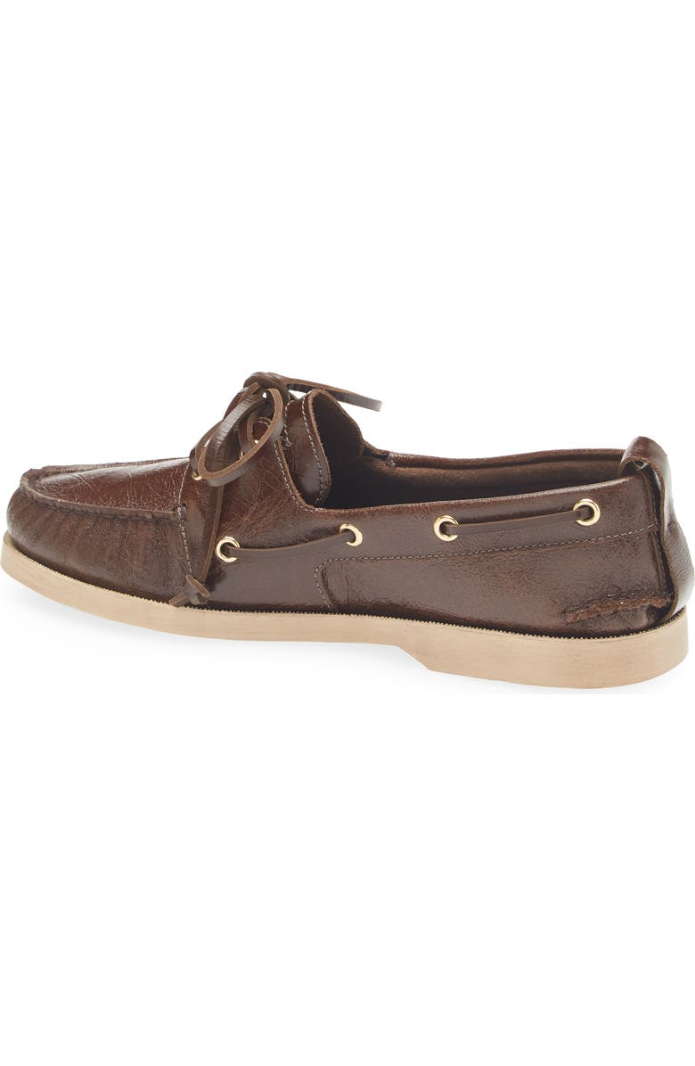 Golden Goose Moc Toe Boat Shoe, Alternate, color, Dark Brown
