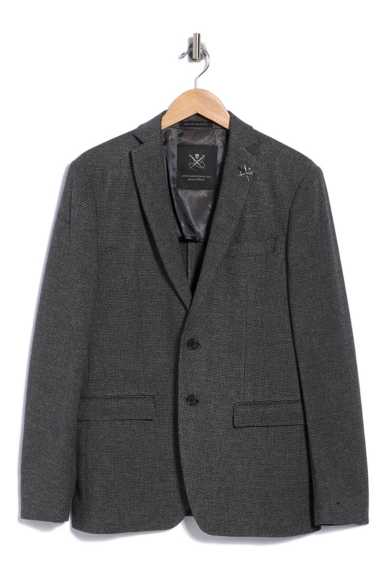 Micro Solid Sport Coat, Main, color, BLACK