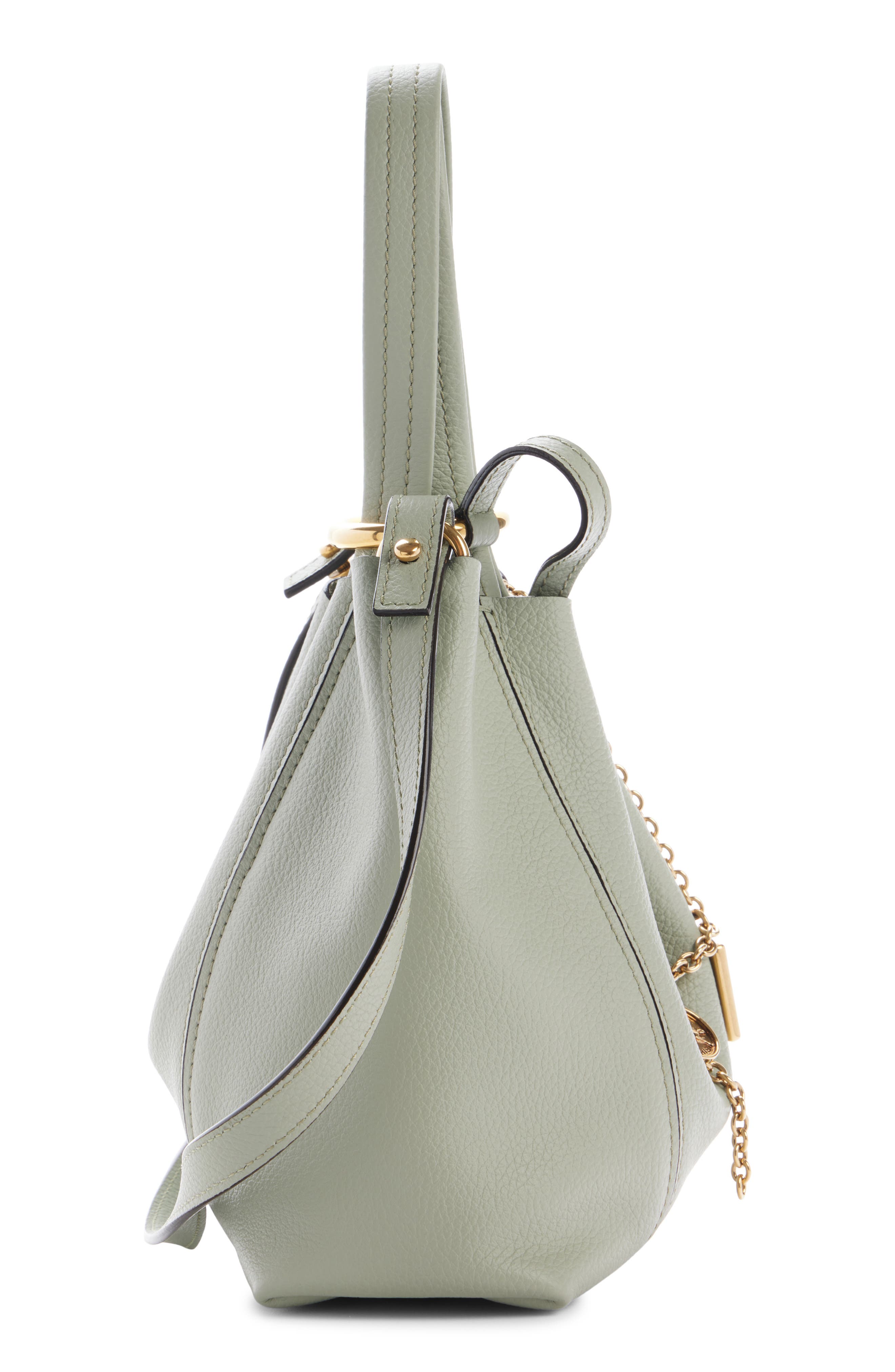Small Spin Leather Crossbody Tote, Alternate, color, 38Y SEA GRASS