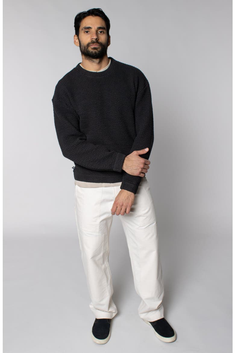 Cozy Quilt Crewneck, Alternate, color, Black