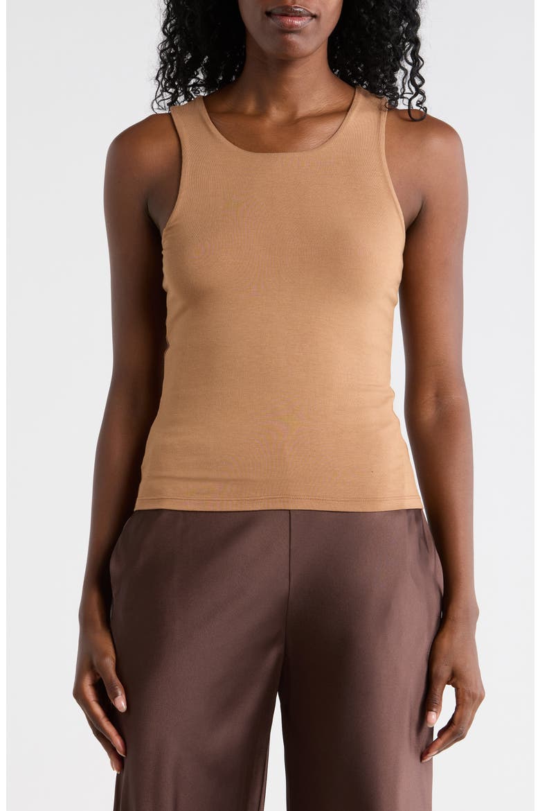 Fitted Tank Top, Main, color, MAPLE