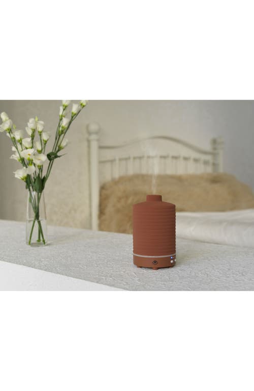 Serene House Terracotta Ceramic Ultrasonic Aroma Diffuser In Brown