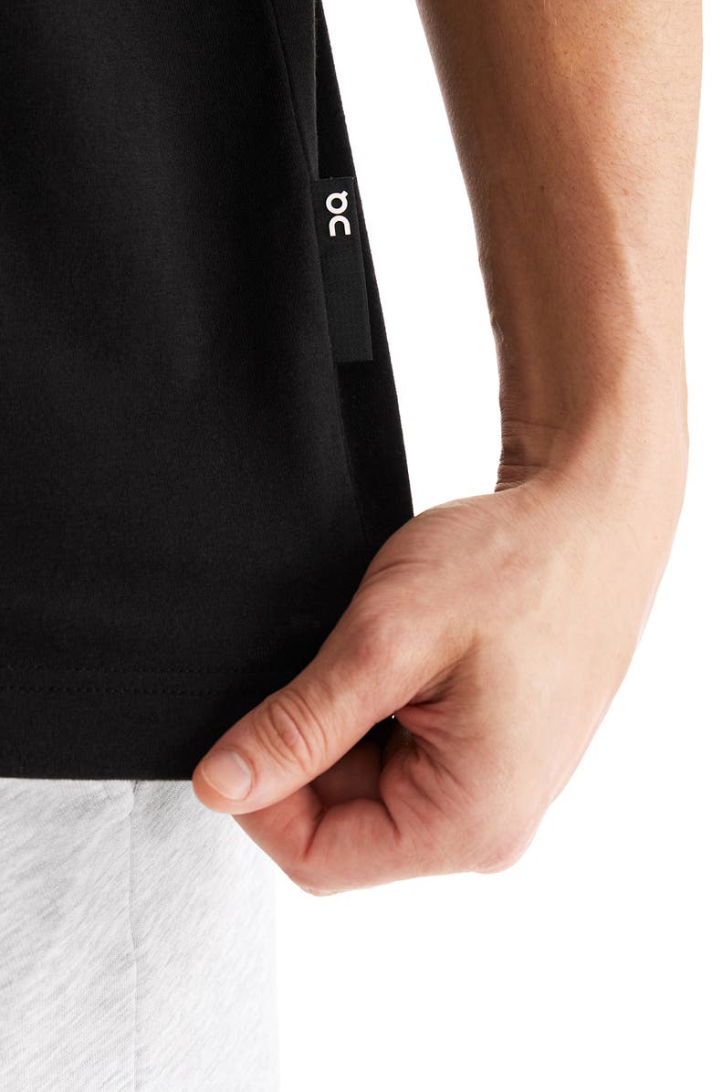 On Club T Oversize Organic Cotton T-Shirt, Alternate, color, Black