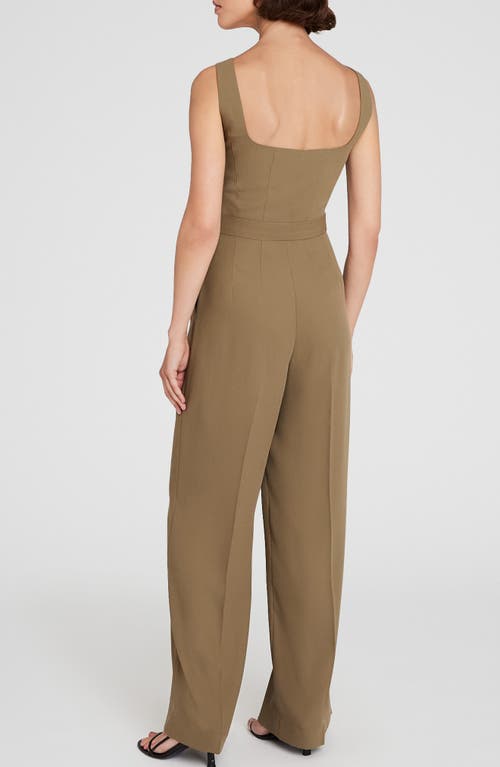 Club Monaco Square Neck Jumpsuit In Capers