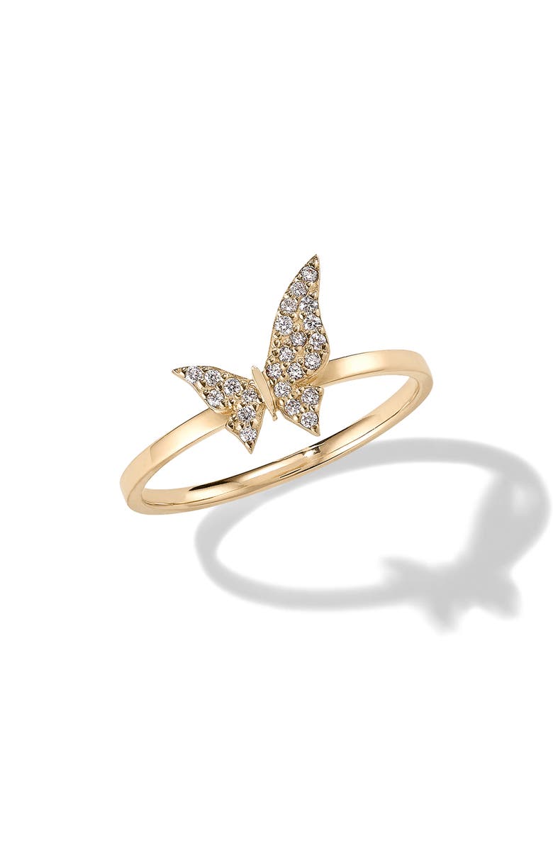 LANA 14K Gold Butterfly Ring, Main, color, Yellow Gold