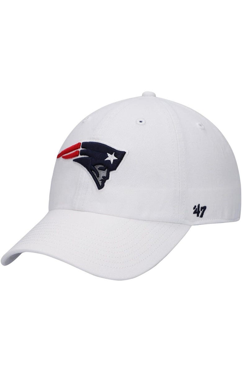'47 Men's '47 White New England Patriots Clean Up Adjustable Hat, Main, color, White