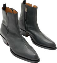 John Varvatos Wainwright Center Seam Genuine Calf Hair Boot