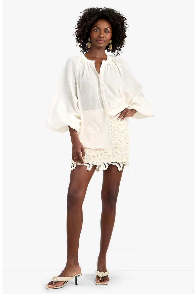 Rico Scallop Lace Skirt, Alternate, color, Bonita Beige