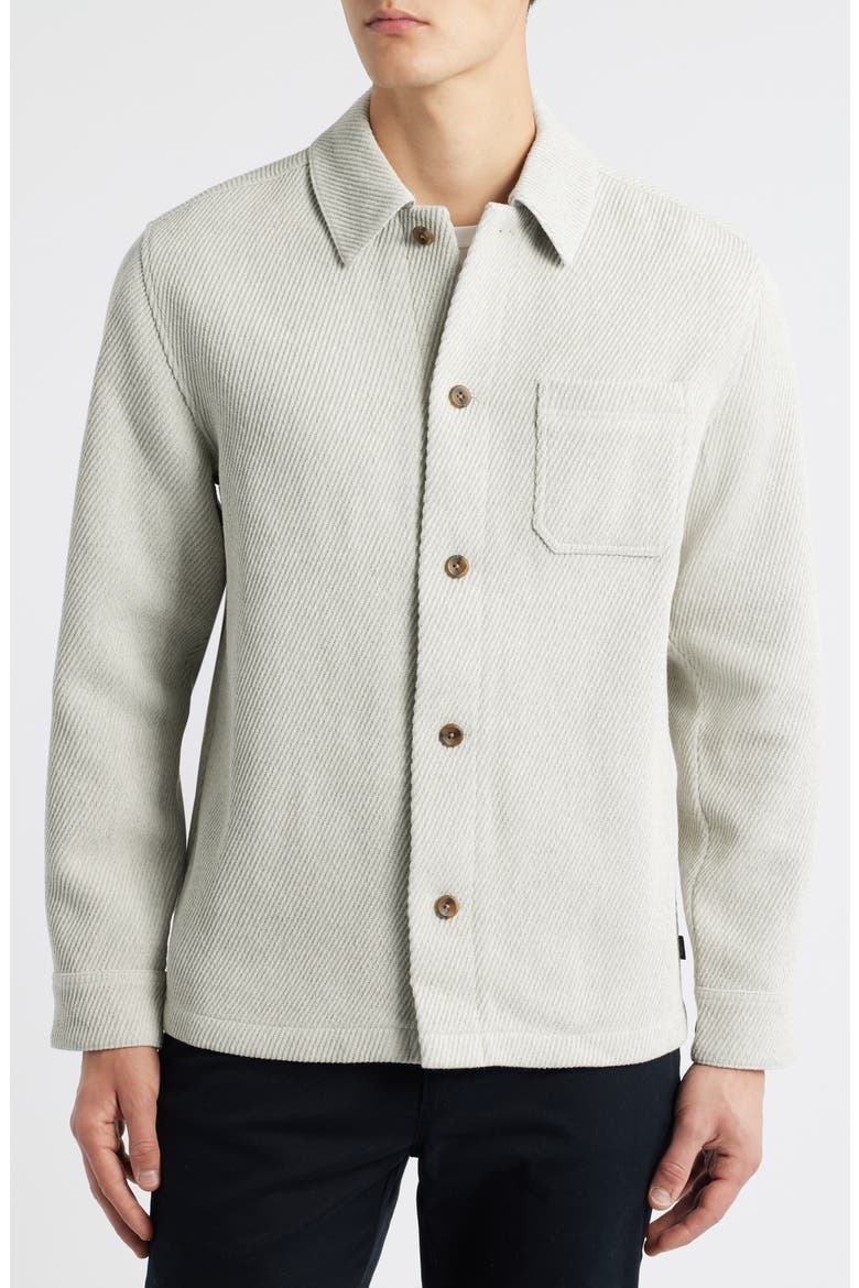 Hamilton Twill Overshirt, Alternate, color, SNOW MELANGE