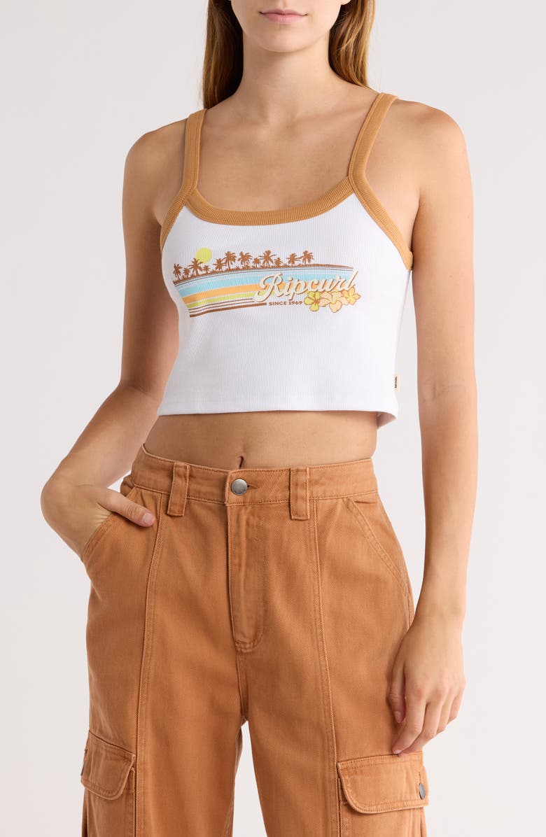 Rip Curl Sunset Baby Tank, Main, color, White