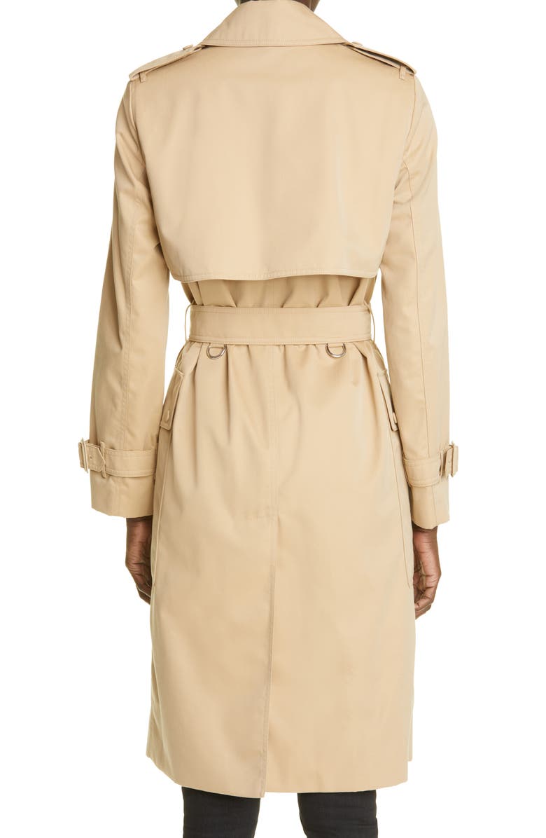 Burberry Sandridge Check Detail Trench Coat, Alternate, color, 