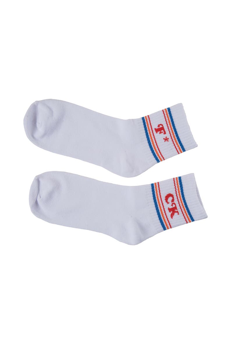 F(star)/CK Socks Cotton White, Main, color, White