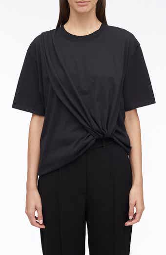 Draped Cotton Jersey T-Shirt