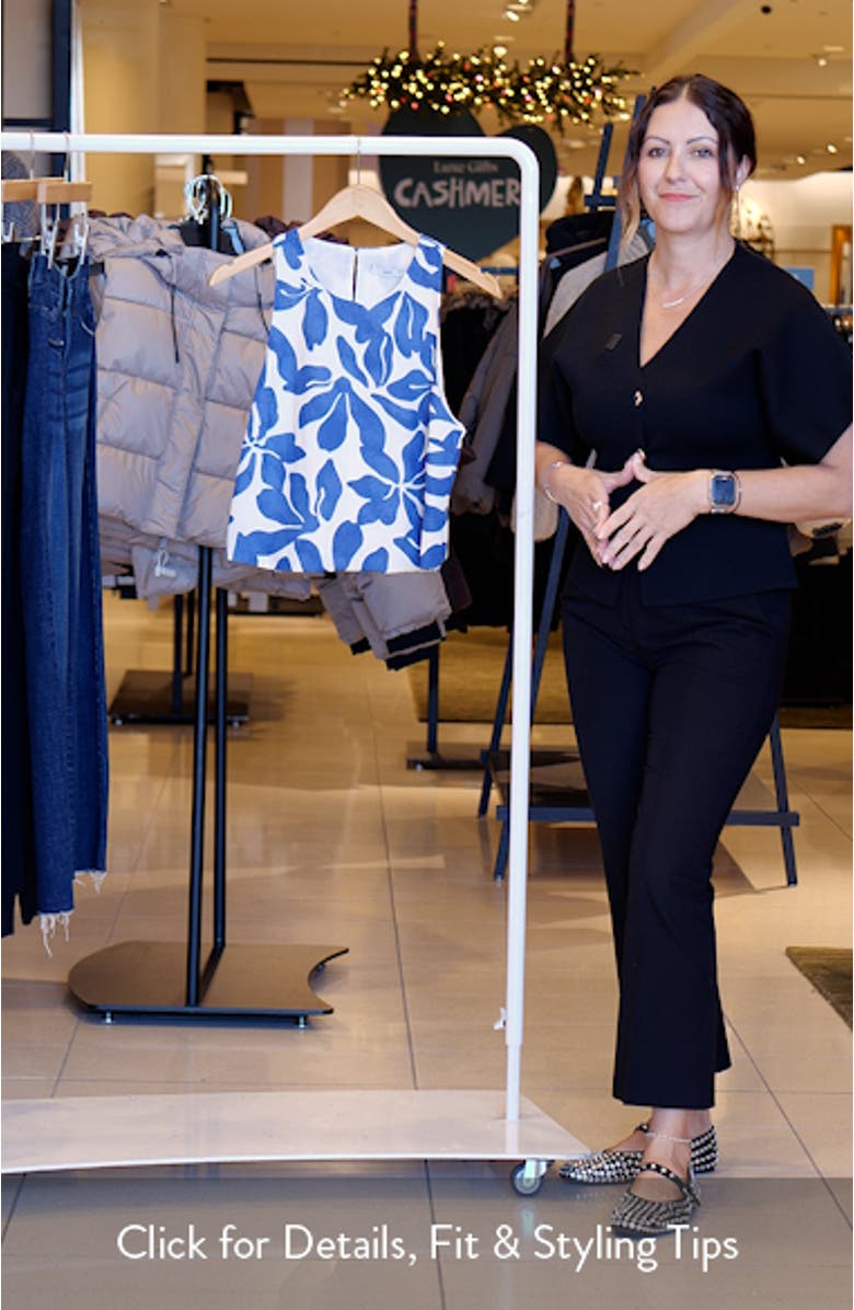 Floral Print Crop Tank, sales video thumbnail