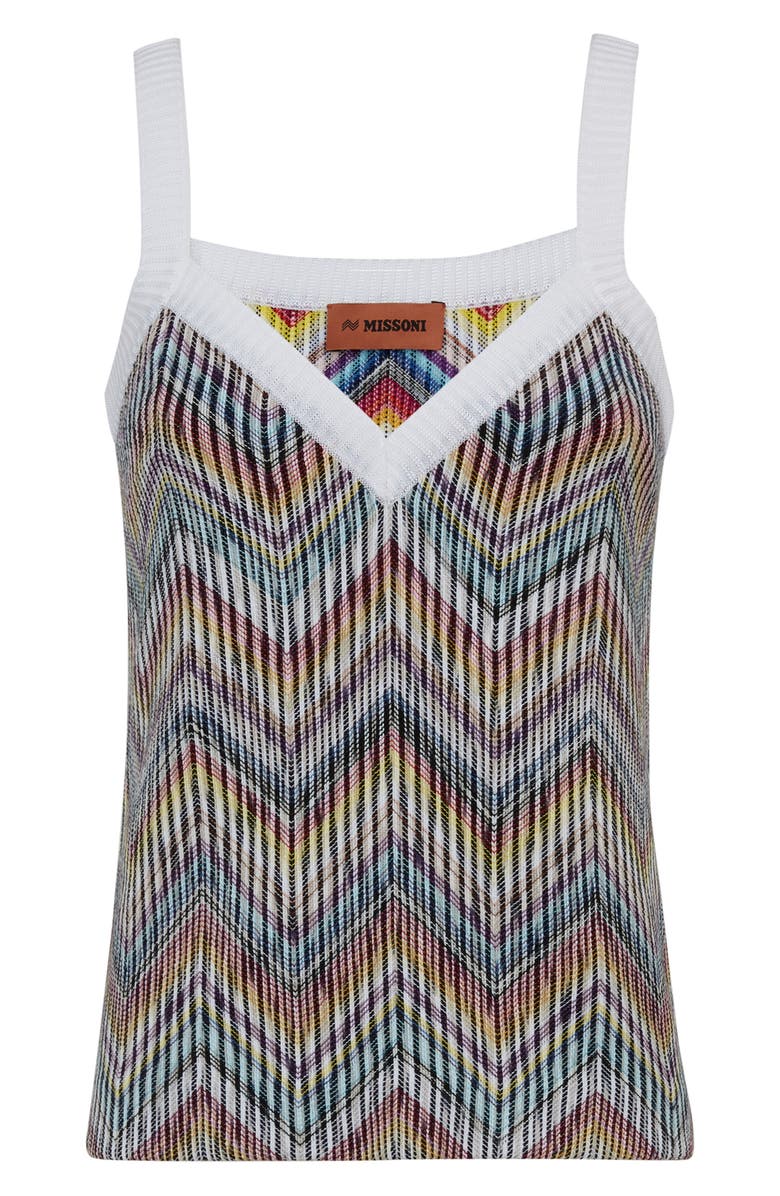 Missoni Caperdoni Zigzag Cotton Blend Tank Top, Main, color,