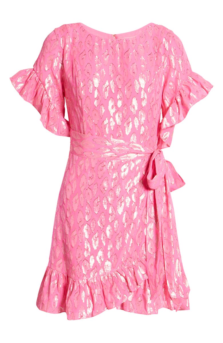 Lilly Pulitzer<sup>®</sup> Darlah Metallic Leopard Silk Dress, Alternate, color, 