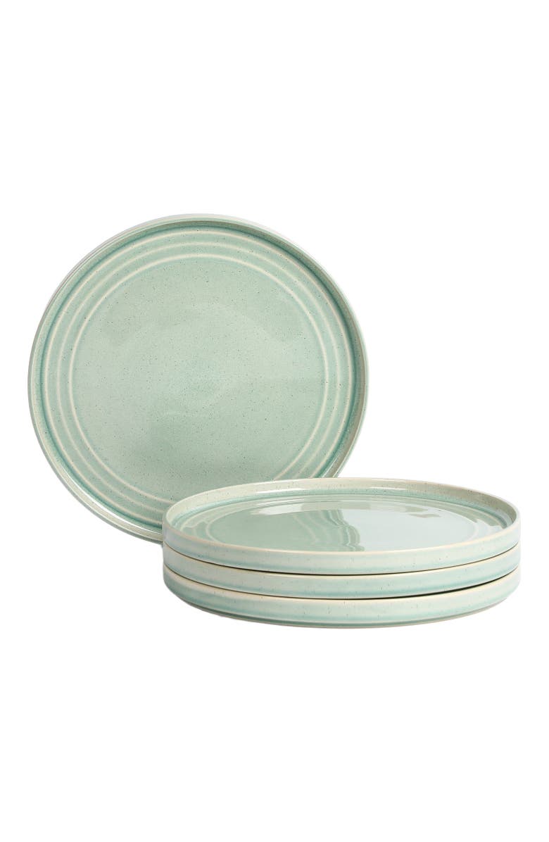 Stone Lain Claire Stoneware 4-Piece Dinner Plate Set, Main, color, Green