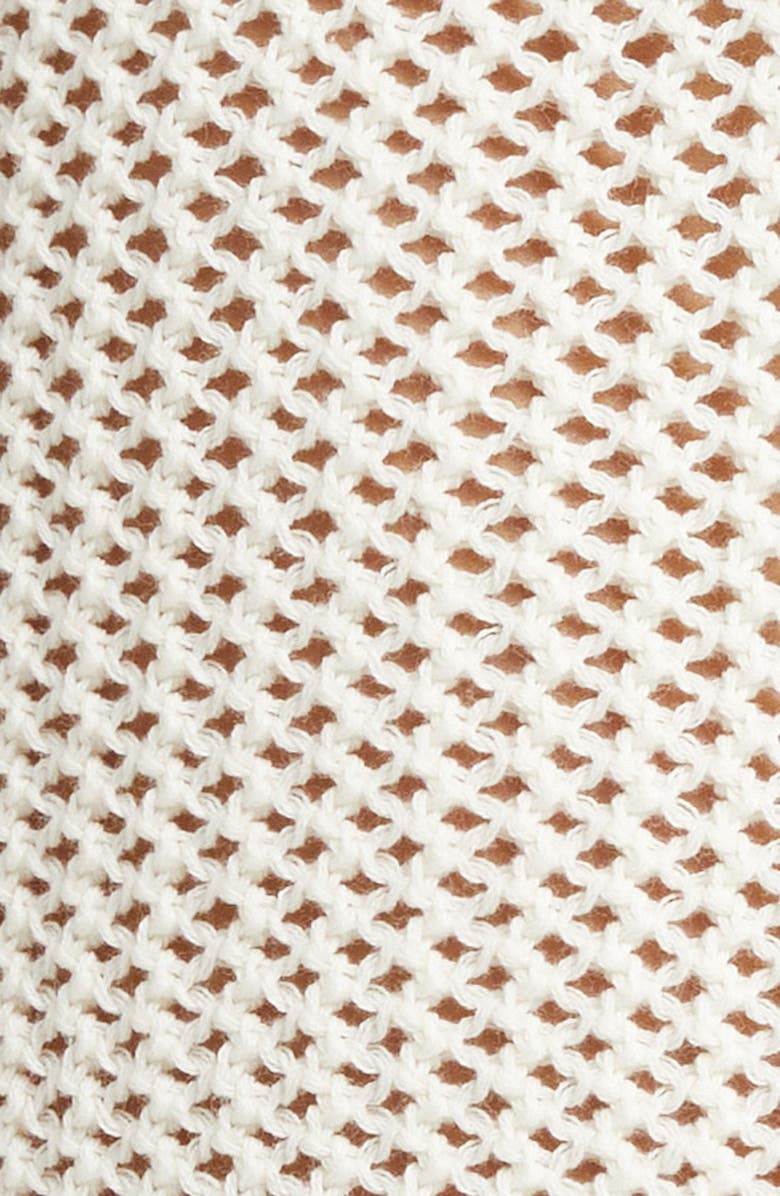 LSPACE Coast Is Clear Sheer Cover-Up Miniskirt, Alternate, color, Cream