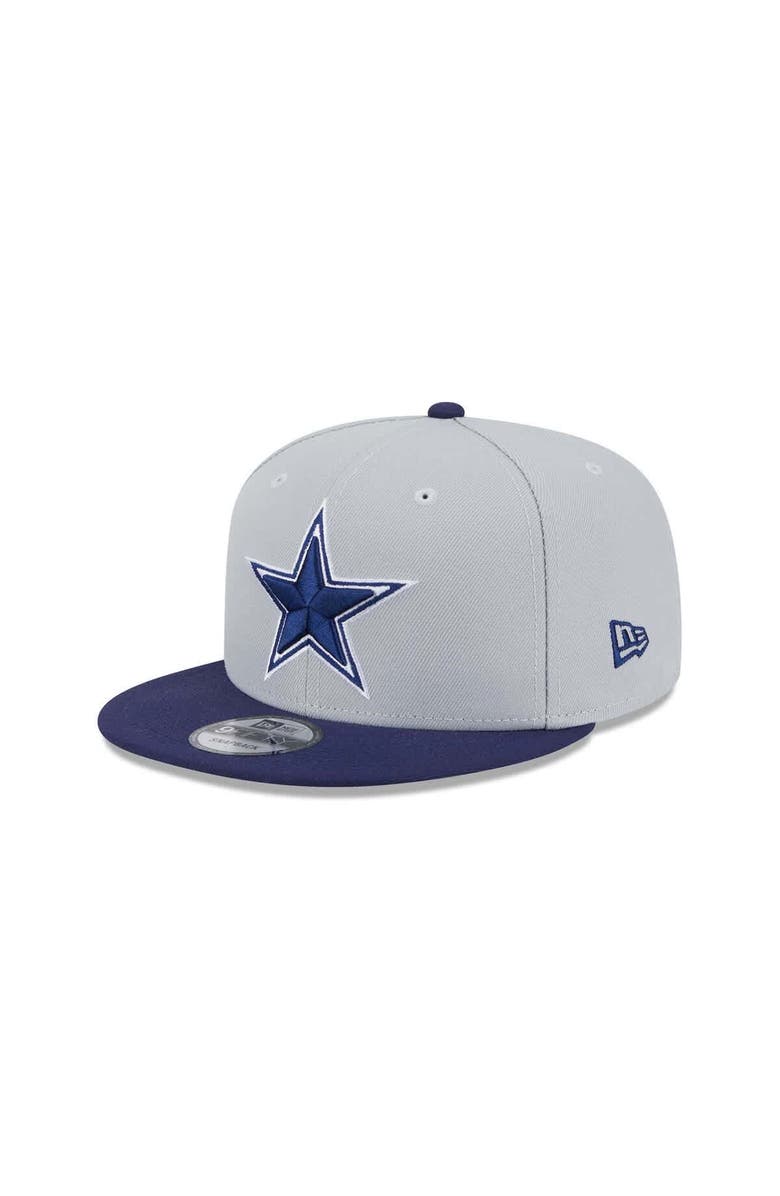 New Era Men's New Era Gray/Navy Dallas Cowboys Color Pack Two-Tone 9FIFTY Snapback Hat, Main, color, 