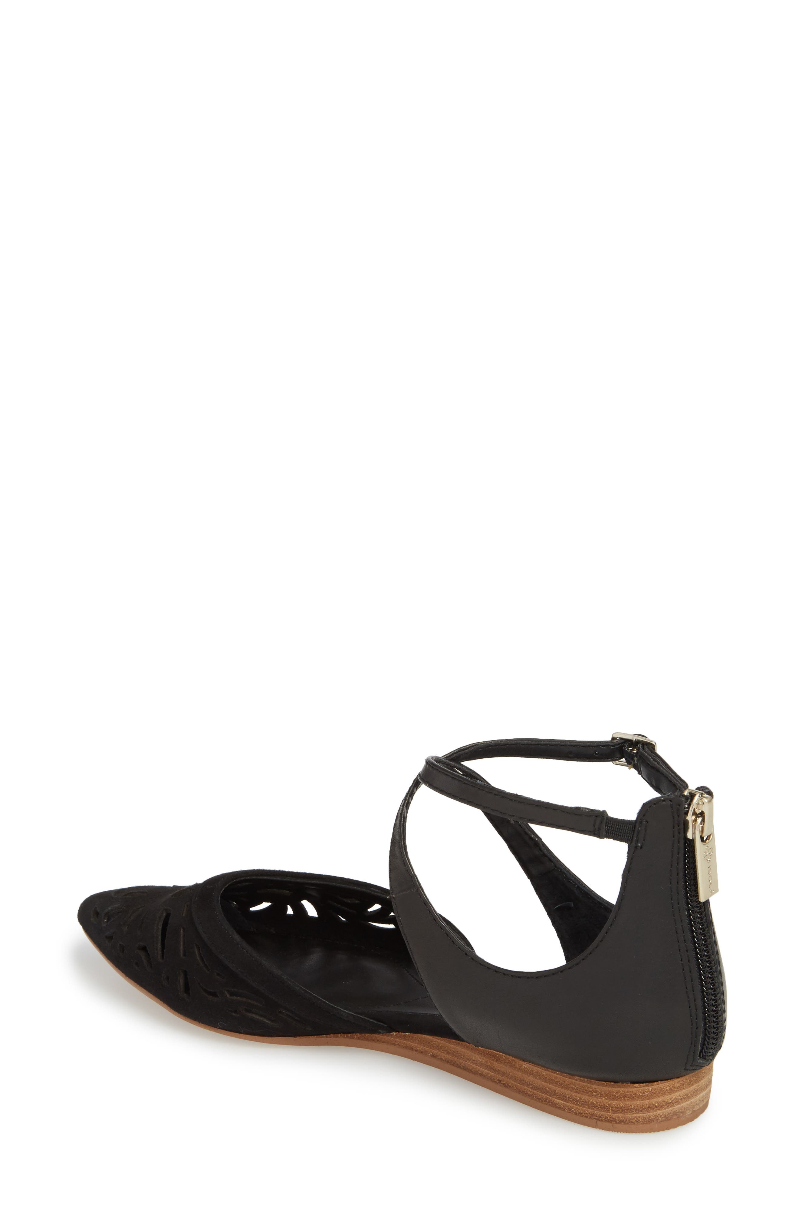 Carina Ankle Strap Sandal, Alternate, color, BLACK SUEDE