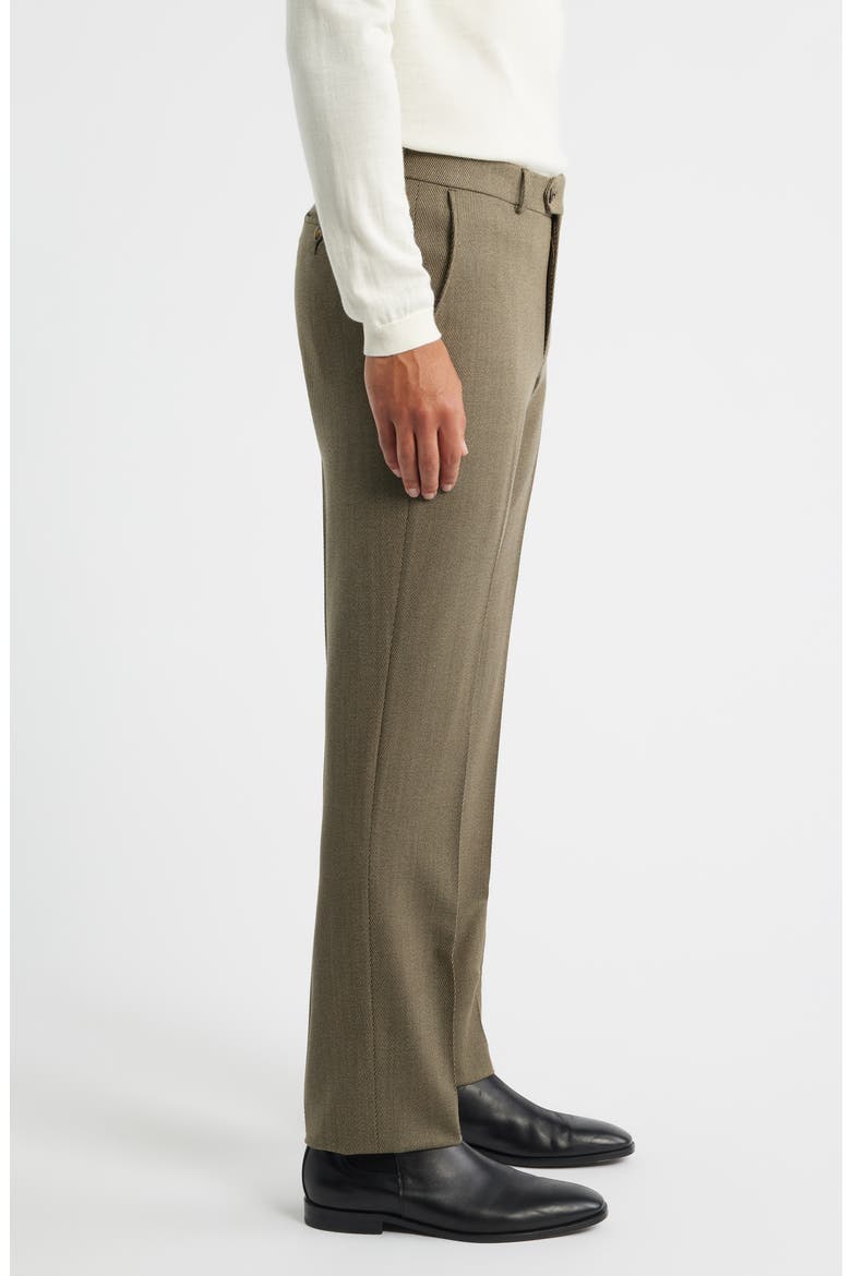 Covert Worsted Stretch Wool Dress Pants, Alternate, color, TAN