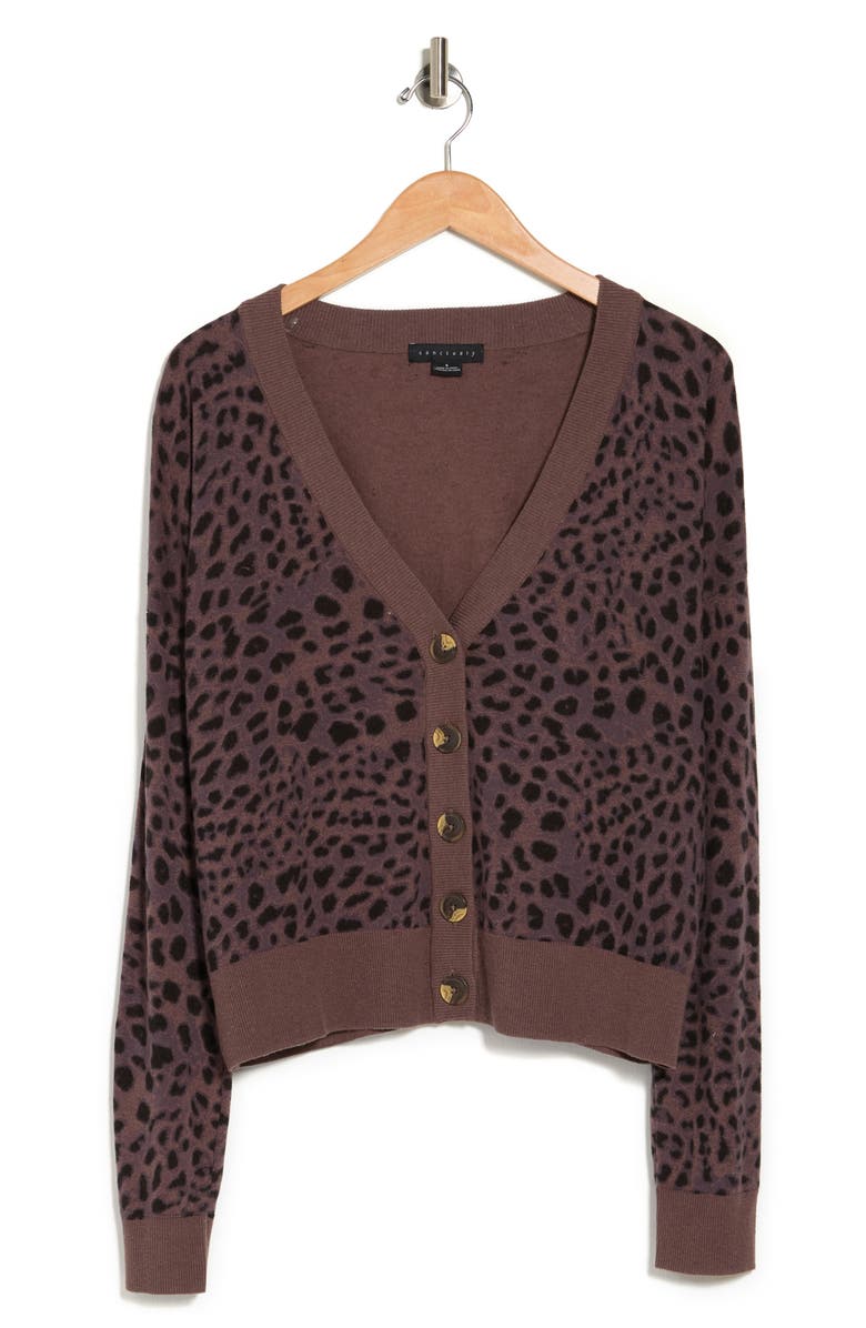 Sanctuary V-Neck Cotton Blend Cardigan, Alternate, color,