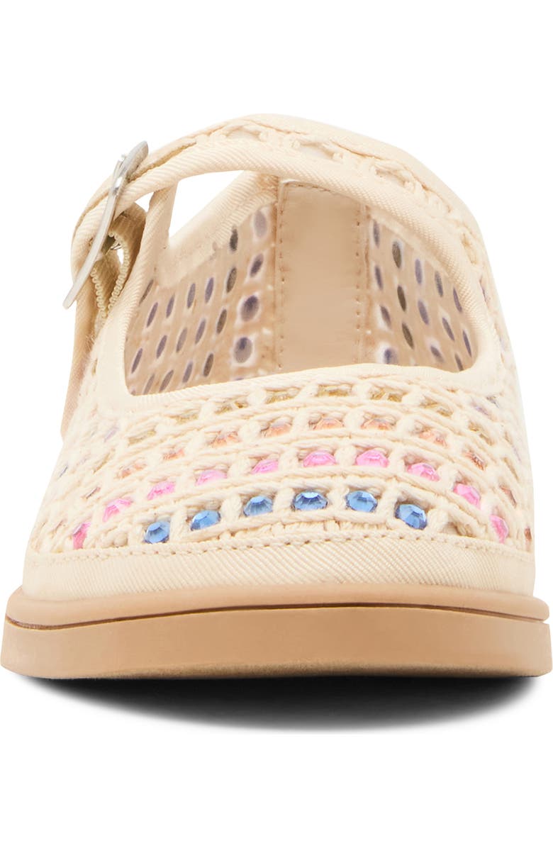 Steve Madden Kids' Roree Rhinestone Mary Jane Flat, Alternate, color, Natural