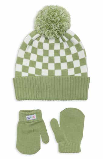 Check Hat & Mittens Set