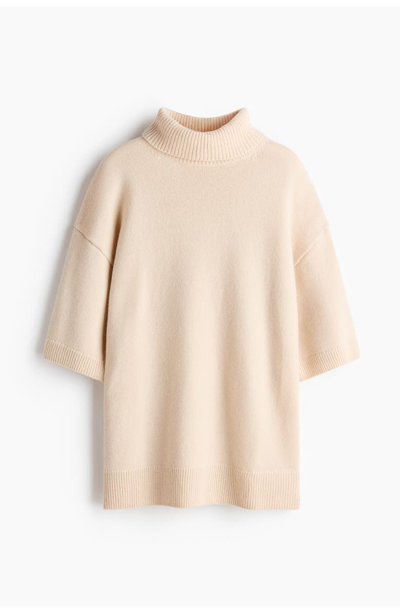 H&M Roll-neck Wool Jumper, Main, color, Light Beige