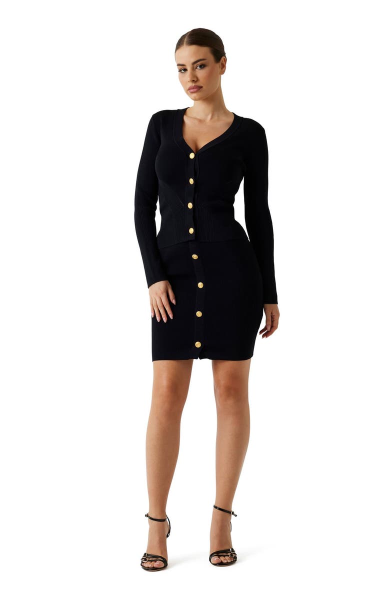 Marciano Loli Knit Skirt, Alternate, color, Black-Black