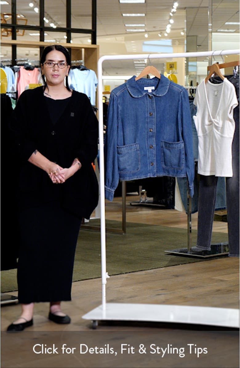 Peter Pan Collar Denim Jacket, sales video thumbnail