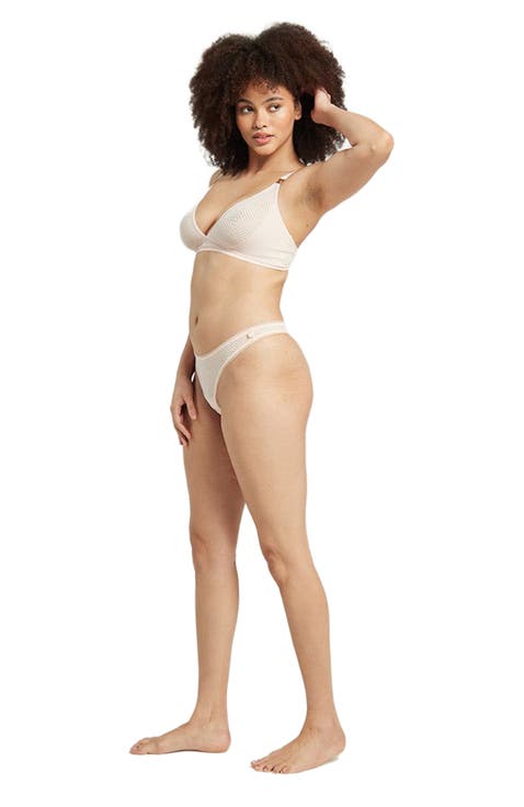 The Sheer Deco Barely There Thong - 3 Pack