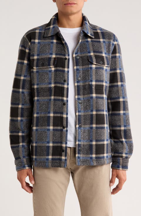 Edgewood Plaid Bonded Fleece & Faux Shearling Jacket