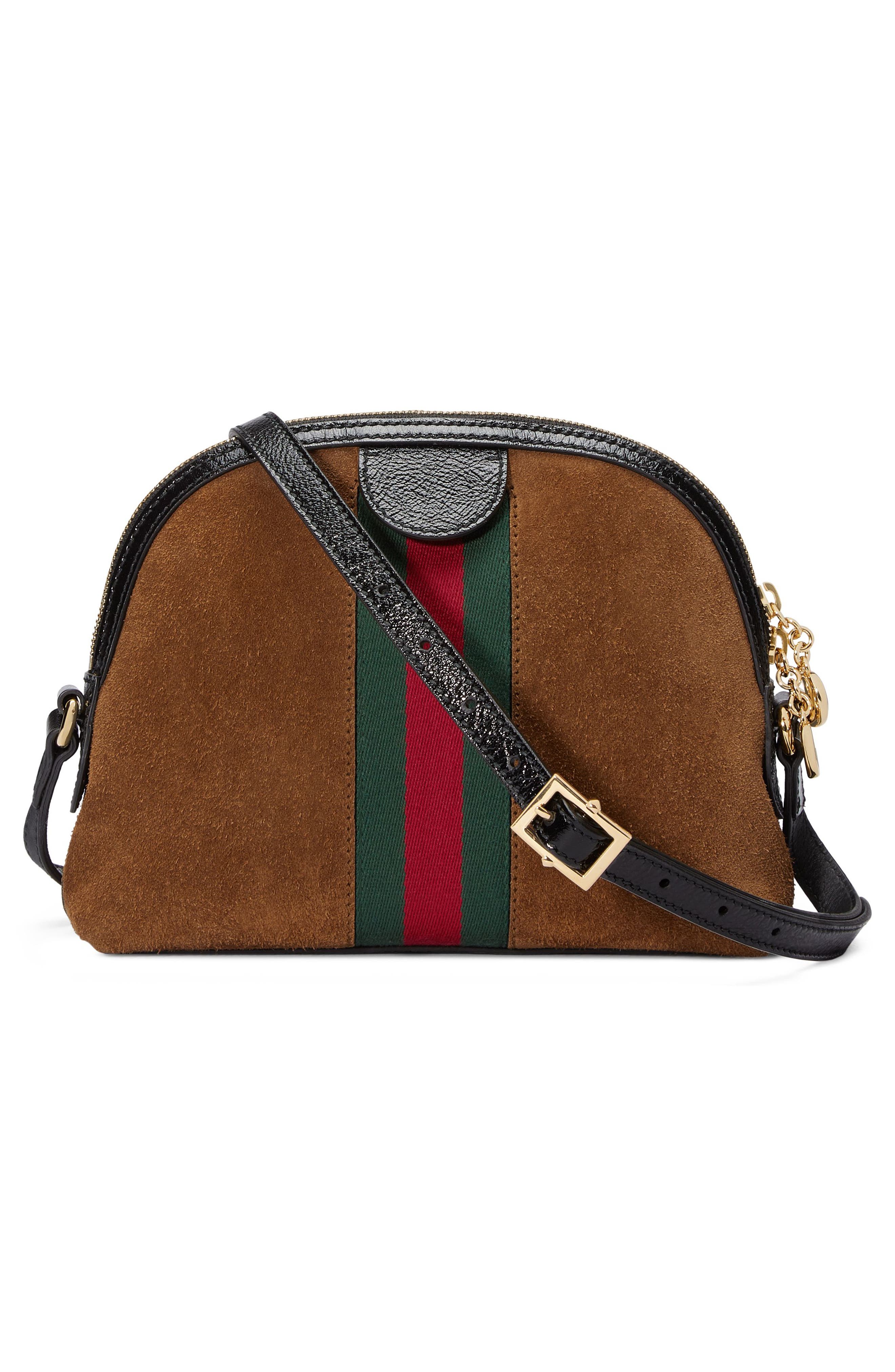 Gucci Small Suede Shoulder Bag, Alternate, color, 