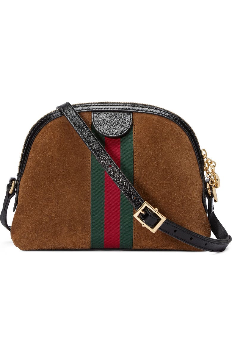 Gucci Small Suede Shoulder Bag, Alternate, color,