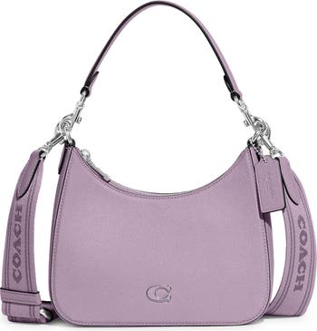 Coach 2024 Campbell Leather Hobo Bag In Bordeaux Purple Eggplant Shoulder Purse