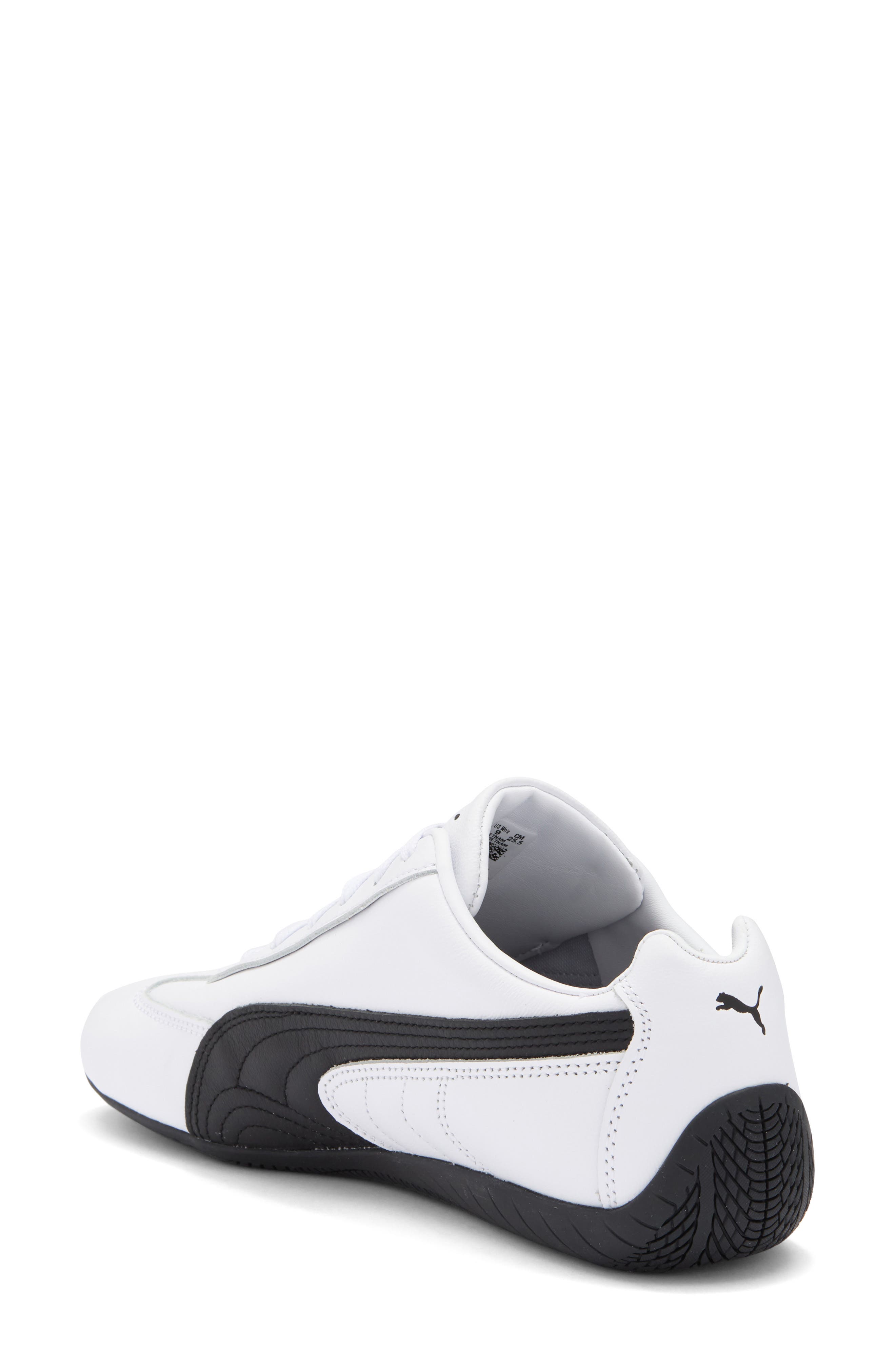 PUMA Speedcat Leather Sneaker, Alternate, color, Puma White-Puma Black