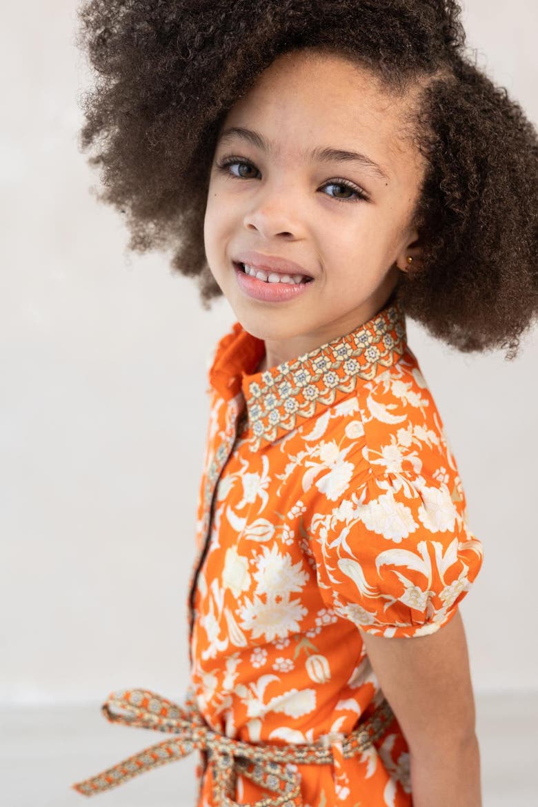 Rosey Orange Dress, Alternate, color, 11-12 yrs
